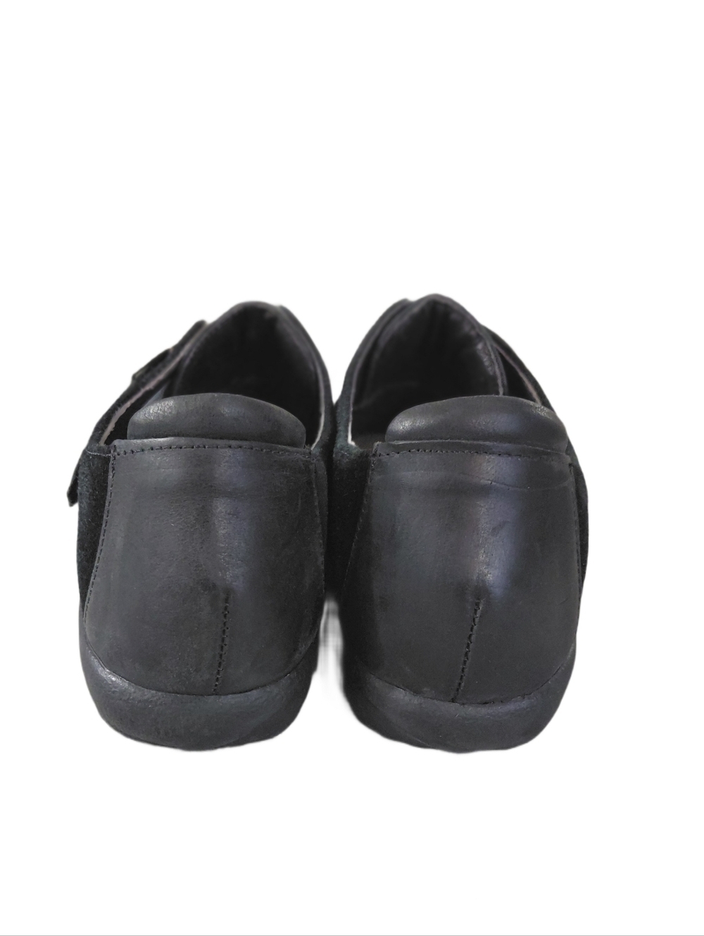 Naot Tane Black Leather & Suede Slip-On Flat Women's Size 9 Monk Shoe - Picture 7 of 11